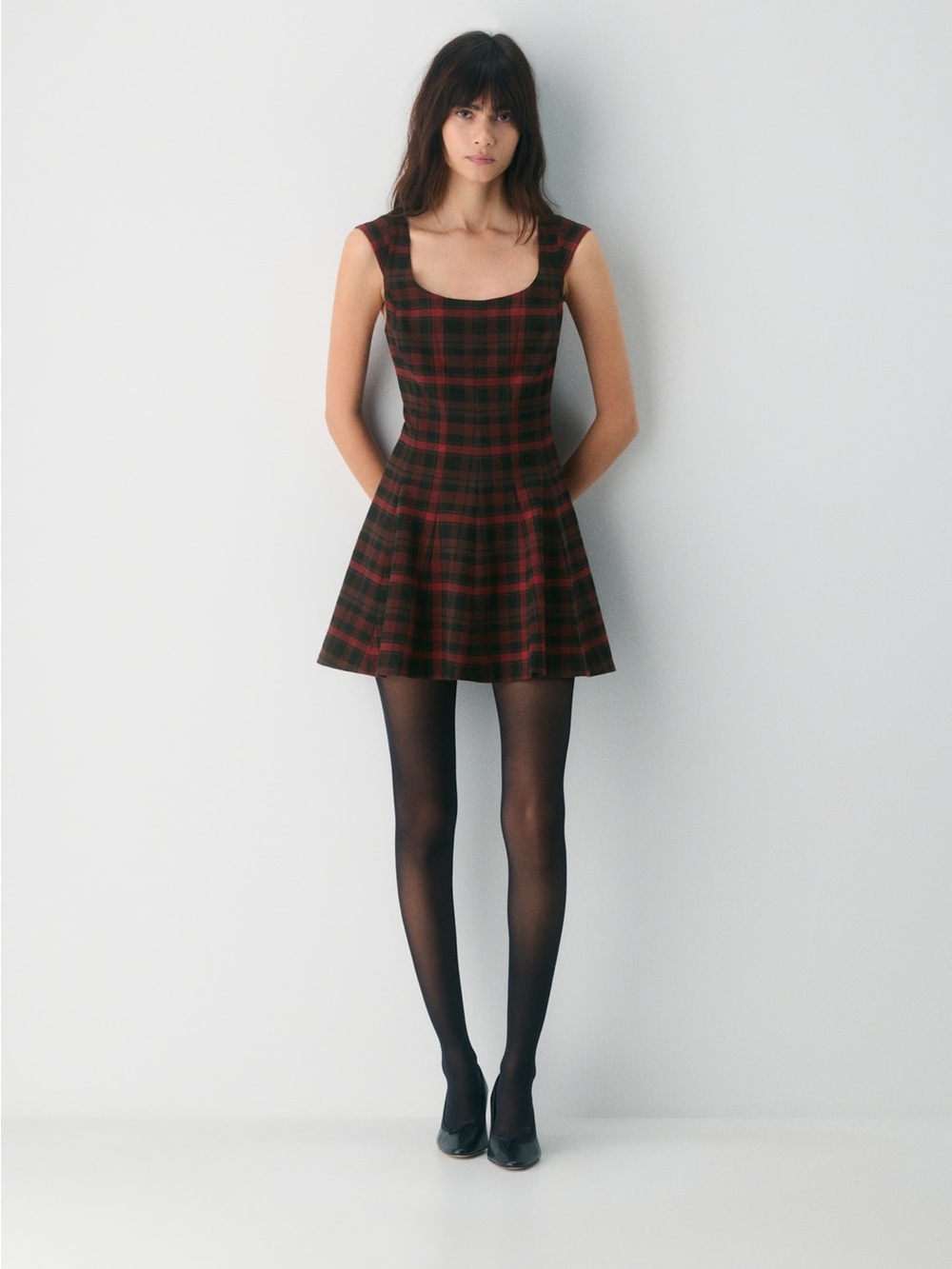 Aritzia plaid fit & flare mini dress  - Sunday Best Doe Dress - Brand new w/ tag